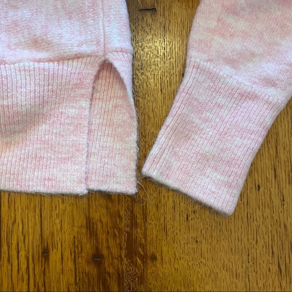 Magaschoni Mockneck Pullover Fall Winter Sweater Small Heathered Pink Cozy NEW - Picture 7 of 10